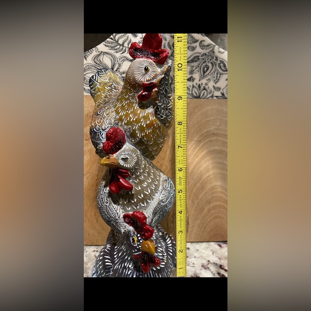 Pier1 Cluck no evil, see no evil, hear no evil approx 11x4